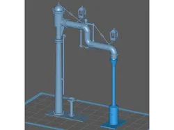Water crane for steam locomotives