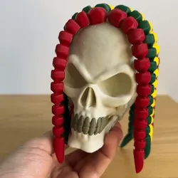 Characters & Creatures STL Download - Rasta Skullby 3DGeex
