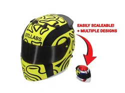 Formula Racing Helmet - 1:1 Scale helmet (SCALEABLE)