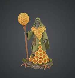 Honeycomb Druid Wizard – Nature Mage with Hive Staff