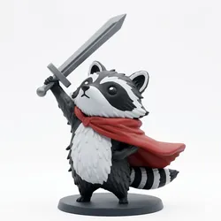 Raccoon Hero with Sword