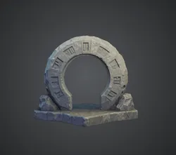 Runic Stone Portal – Ancient Ring Gate Terrain