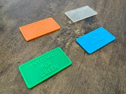 simple & customizable filament swatches in 45 & 50mm (Slicer and Fusion file)
