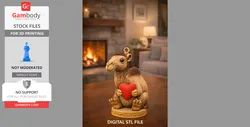 3D Printable Cute Camel with Heart - STL files | Gambody Stock