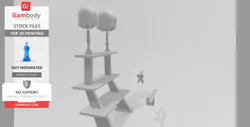 AHTS ship mast - rc model boat mast with radar and sonar - STL files for 3D Printing | Gambody Stock