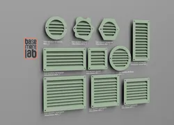 Air Ventilation Grid / Grille Collection  (rectangular - round) - Griglia di ventilazione  misure varie (rettangolare - tonda)