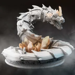 Characters & Creatures STL Download - Rock Serpent - Agatolby DM Stash