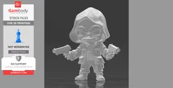 Chibi Ghoul Gangster - STL files for 3D Printing | Gambody Stock