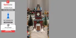 Christmas Village Clock Tower - STL files for 3D Printing | Gambody Stock