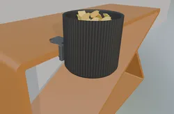 Clip-On Desk Snack Bowl (No Screws, Strong Grip, Easy Access)