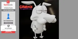 Courage the Cowardly Dog - STL files for 3D Printing | Gambody Stock