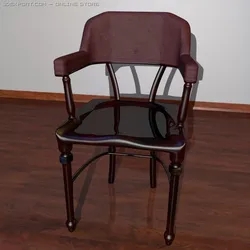 dark wood armchair