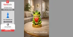Frog with Heart - STL files for 3D Printing | Gambody Stock
