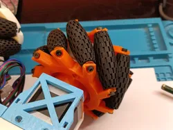 Geared mecanum wheel
