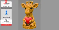 Giraffe with Heart - STL files for 3D Printing | Gambody Stock