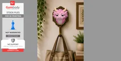Grumpy Dragon Wall Hook - 3D Print Model | Gambody Stock