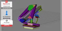 HDS deck crane Heila for model boats - STL files for 3D Printing | Gambody Stock