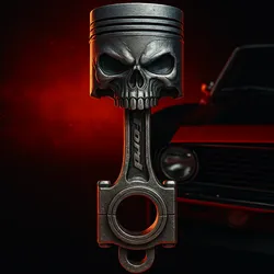 KEYCHAIN SKULL PISTON