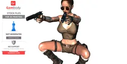 Lara Croft in Action 2 - STL files for 3D Printing | Gambody Stock
