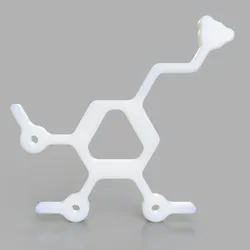 Mescaline Molecule Keychain