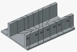 Miter box - saw guide - angle cutting jig