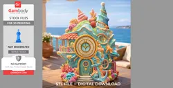 Seashell Fantasy House - Ocean Coral Cottage - STL files | Gambody Stock