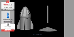 SpaceX Crew Dragon Model - STL files for 3D Printing | Gambody Stock
