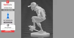 Teen Zombie Skater - STL files for 3D Printing | Gambody Stock