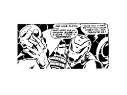 Ultron and Vision stencil