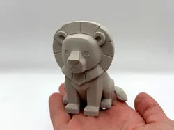 Wood Carved Lion