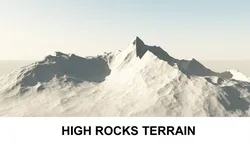 3d terrain high rocks