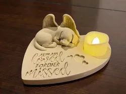 Angel Beagle Memorial Statue - Always Loved Forever Missed