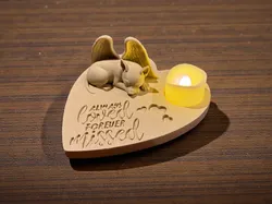 Angel Pinscher Memorial Statue - Always Loved Forever Missed