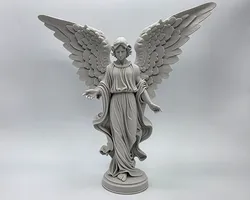 Classical Archangel Spreading Wings Sculpture