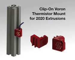 Clip-On Voron Chamber Thermistor Mount 2020 extrusion