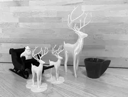deer and christmas sleigh