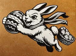 Funny Easter Bunny - WallArt