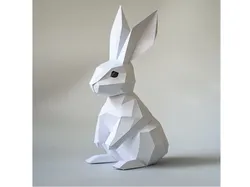 Modern Low Poly Easter Bunny