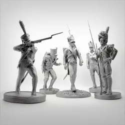 Other STL Download - Pack of 5 Napoleonic soldiers.by Alphonse Marcel