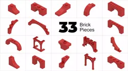 TwindBricks3D - 33 Bricks Arch collection 3D print model