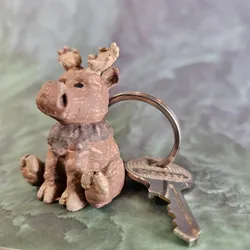 Mini Moose keychain
