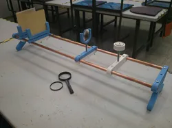 Optical lens experiment - optical bench