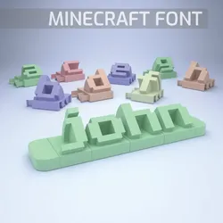 Other STL Download - 3D name from letters - Minecraft Fontby LayerModels