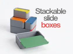 Stackable slide boxes