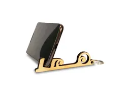 Vintage Key-Chain Cell Phone holder (laser cut) and .STL