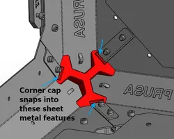 #0084 Original Prusa Enclosure (OPE) - Corner Caps (from the Inside)