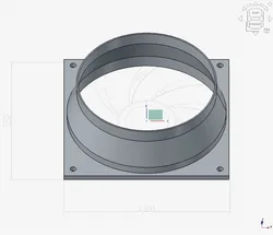 Computer Fan (120mm) to 100mm Ventilation Pipe Adapter
