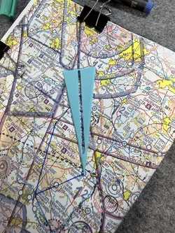 Flight planning 10° fan line helper