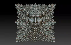 Greenman 7 face of man 3D print model