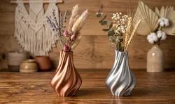 Modern Twisted Metallic Boho Vase